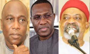 Senators Emma Anosike, Andy Uba and Chris Ngige 