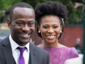Nollywood Ace Actress, Nse Etim-Ikpe and new husband, UK based professor, Clifford Sule. The actress got married on Feb. 13, 2013