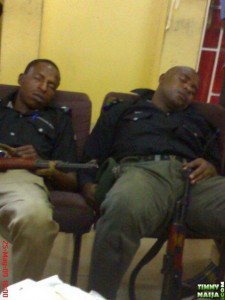 Two dedicated officers of the Napping Police Force (NPF)